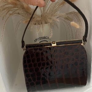 Vintage embossed croc bag